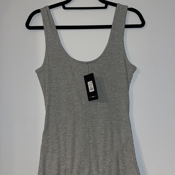 Sticking Around Ribbed Jumpsuit - Heather Grey - Picture 8 of 9